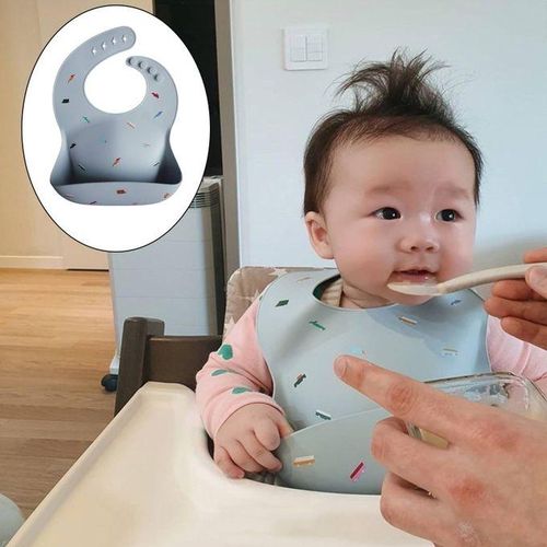 Silicone Bibs Feeding Adjustable Bib Easily Cleaned With