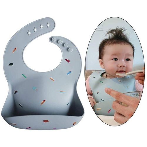 Silicone Bibs Feeding Adjustable Bib Easily Cleaned With