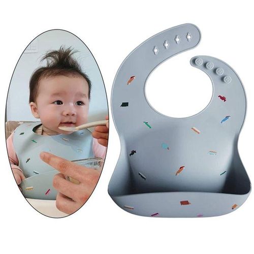 Silicone Bibs Feeding Adjustable Bib Easily Cleaned With