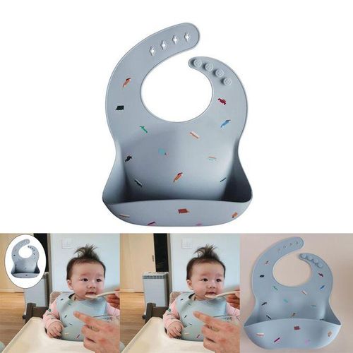 Silicone Bibs Feeding Adjustable Bib Easily Cleaned With