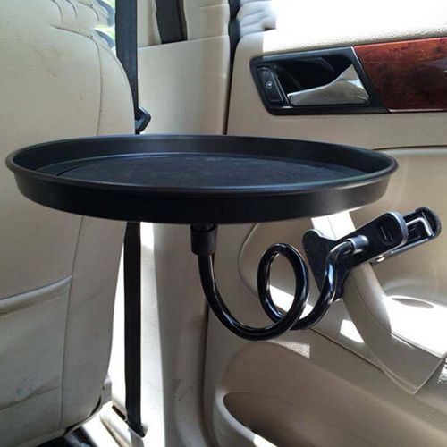 Car Food Tray Clamp Bracket Adjustable Multifunctional Drink Coffee Bottle Organizer Dining Table Car Cup Holder Swivel Tray