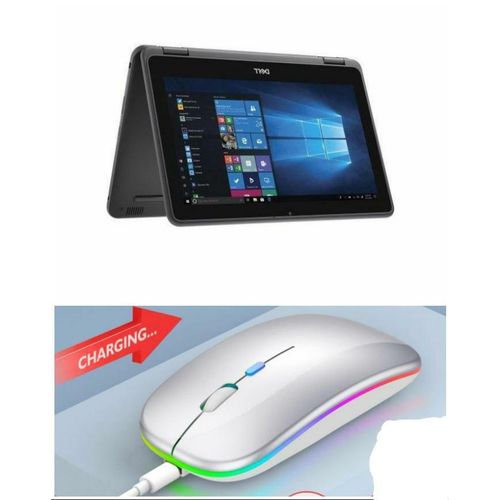 DELL Latitude 11.6 Inch 3189 / 3190 Touch screen ,128GB SSD ,4GB RAM + Mouse-Dark Grey