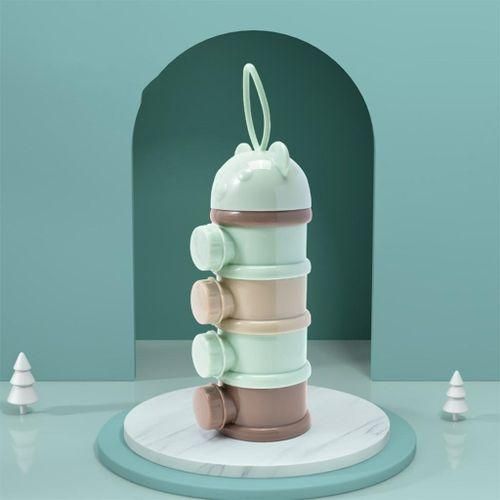 Milk  Box Baby Container Stackable Newborn Green 4 Layers