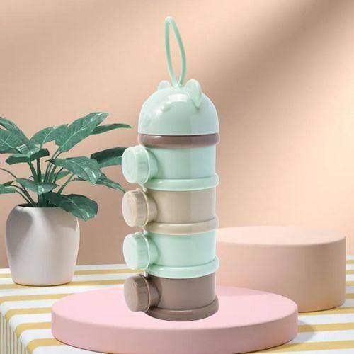 Milk  Box Baby Container Stackable Newborn Green 4 Layers