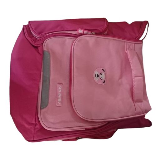 Gals/Women Beautiful Bag With Free Watch- Pink