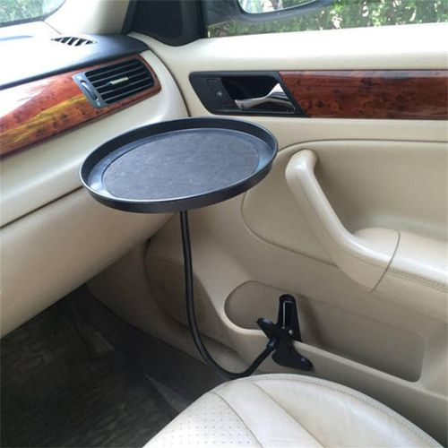 Car Food Tray With Clamp Bracket Adjustable Swivel Car Food Tray Car Cup Holder Road Trip Essential For Eating Car Interior Part