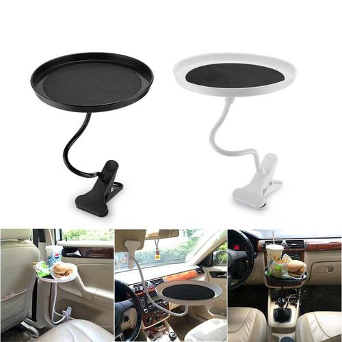 Car Food Tray With Clamp Bracket Adjustable Swivel Car Food Tray Car Cup Holder Road Trip Essential For Eating Car Interior Part