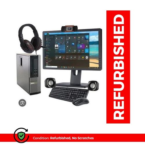 DELL Refurbished Complete Set Optiplex Desktop CPU Webcam Headset 8GB RAM 500GB HDD I5 With Free Wifi Card Brilliant Work From Home Perfect Combo- Black (3MTHS WRTY)