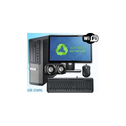 DELL Refurbished Complete Set Optiplex Desktop CPU Webcam Headset 8GB RAM 500GB HDD I5 With Free Wifi Card Brilliant Work From Home Perfect Combo- Black (3MTHS WRTY)