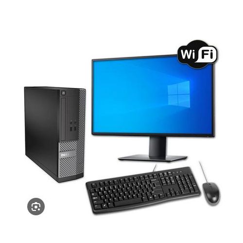 DELL Refurbished Complete Set Optiplex Desktop CPU Webcam Headset 8GB RAM 500GB HDD I5 With Free Wifi Card Brilliant Work From Home Perfect Combo- Black (3MTHS WRTY)