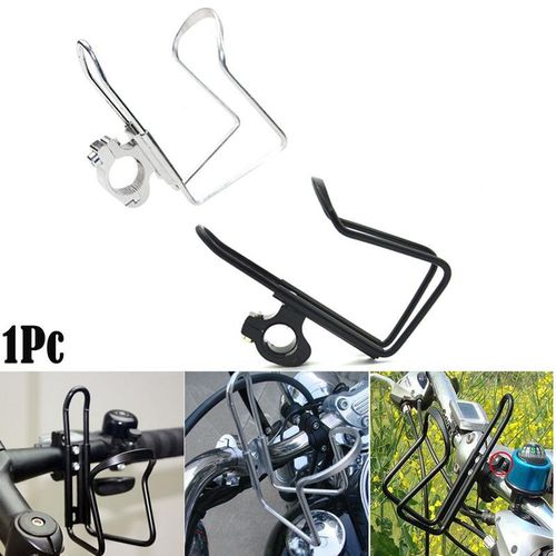 Black Handlebar Drink Cup Holder Beverage Water Bottle For Motorcycle Bike Accessories