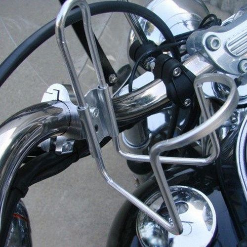 Black Handlebar Drink Cup Holder Beverage Water Bottle For Motorcycle Bike Accessories
