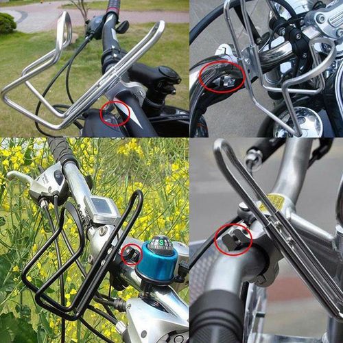 Black Handlebar Drink Cup Holder Beverage Water Bottle For Motorcycle Bike Accessories