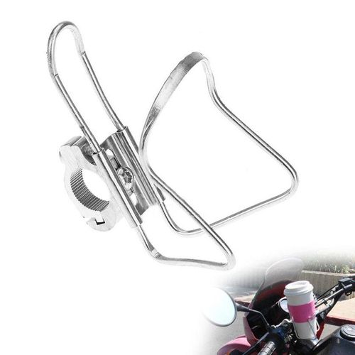 Black Handlebar Drink Cup Holder Beverage Water Bottle For Motorcycle Bike Accessories