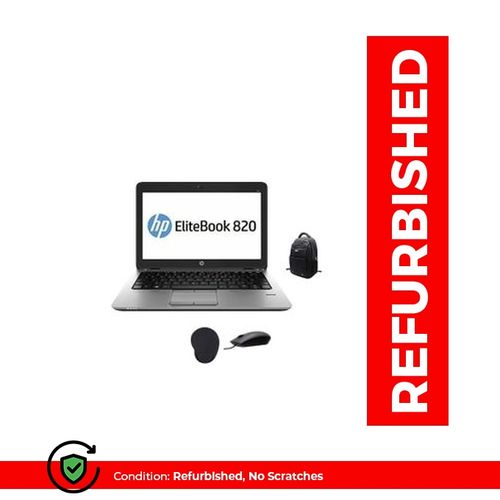Hp Refurbished EliteBook 820(12.5-inch,Core I7, 8GB RAM, 1TB HDD , PLUS FREE MOUSE PAD ,MOUSE & BAG - Black(6MTHS WRTY)