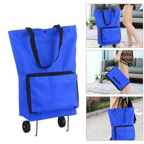 Foldable Shopping Trolley Bag With Wheels Collapsible