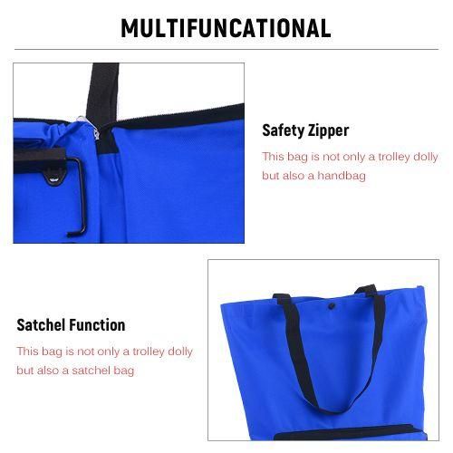 Foldable Shopping Trolley Bag With Wheels Collapsible