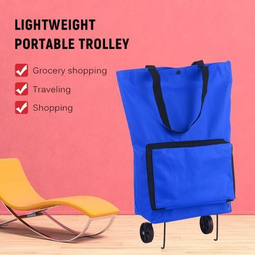 Foldable Shopping Trolley Bag With Wheels Collapsible