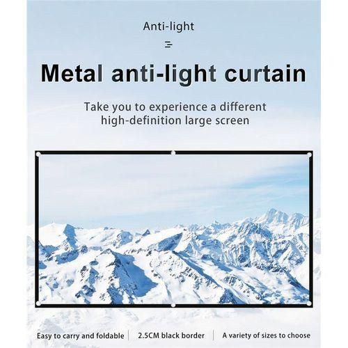 Projector AntiLight Curtain Screen 60120 Inches 3d HD Portable With Holes Outdoor Indoor