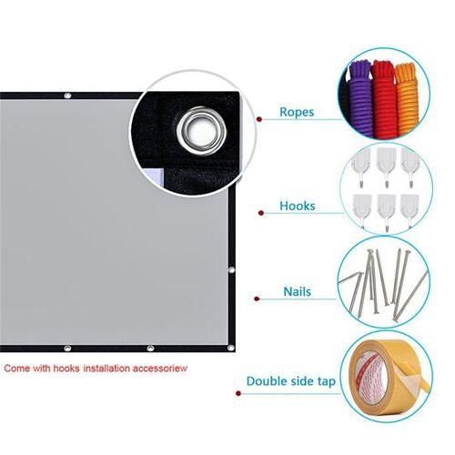 Projector AntiLight Curtain Screen 60120 Inches 3d HD Portable With Holes Outdoor Indoor