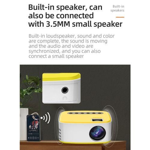 T20 320x240 400 Lumens Portable Home Theater LED HD Digital Projector, Same Screen Version, UK PlugBlack White