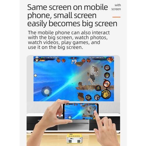 T20 320x240 400 Lumens Portable Home Theater LED HD Digital Projector, Same Screen Version, UK PlugBlack White