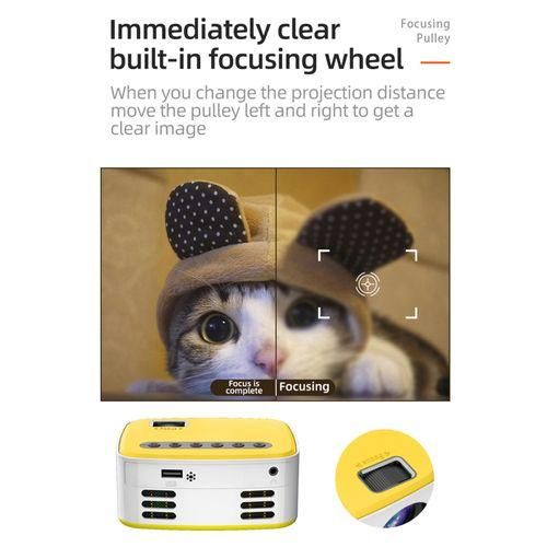 T20 320x240 400 Lumens Portable Home Theater LED HD Digital Projector, Same Screen Version, UK PlugBlack White