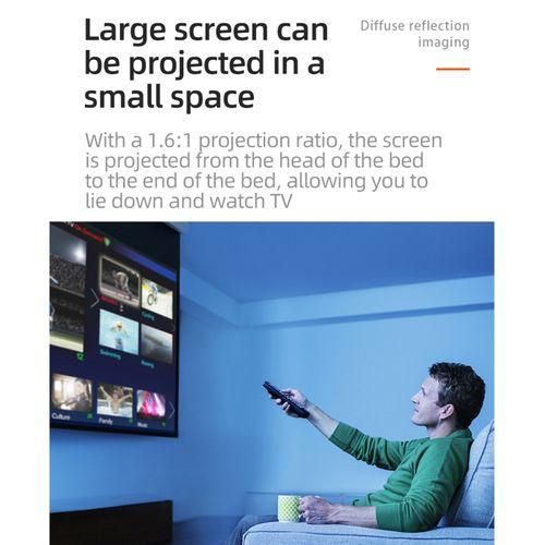 T20 320x240 400 Lumens Portable Home Theater LED HD Digital Projector, Same Screen Version, UK PlugBlack White