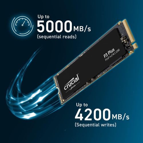 Crucial/Team Group/Lexar NM620 P3 Plus 2TB PCIe Gen4 3D NAND NVMe M.2 SSD, Up To 5000MB/s - CT2000P3PSSD8