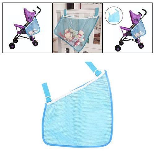 Buggy Net Bag Baby Stroller Pram Side Hanging Carrying Diapers Blue