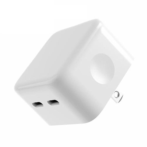 Double Port C Fast Charging Head Overcurrent Protection Low Voltage Adapter for Home Office Daily Use,EU Plug NO5114