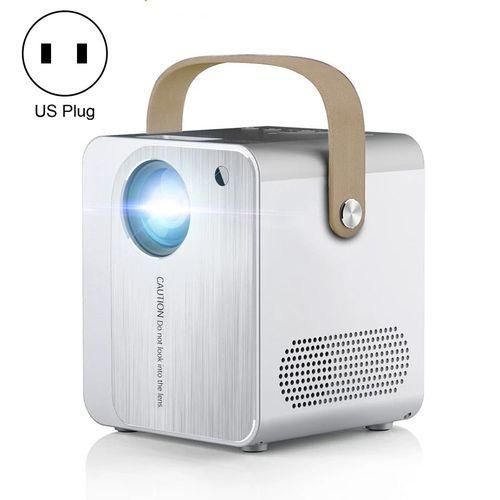 ZXLY8 Intelligent Portable HD 4K Projector, US Plug, Specification:Android VersionWhite