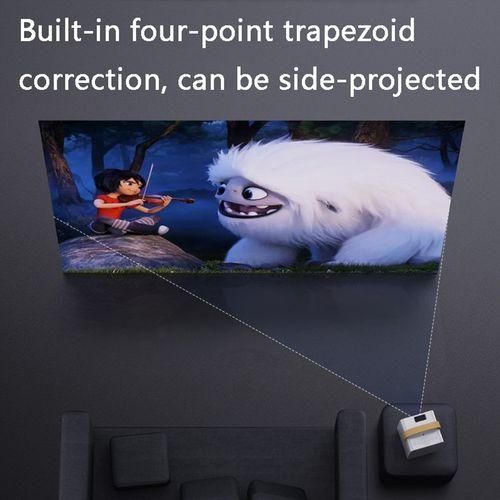 ZXLY8 Intelligent Portable HD 4K Projector, US Plug, Specification:Android VersionWhite
