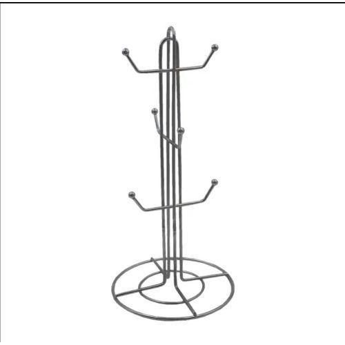 Stainless Steel Cup Holder Stand with 6 Holders Cup Stand Mug Holder