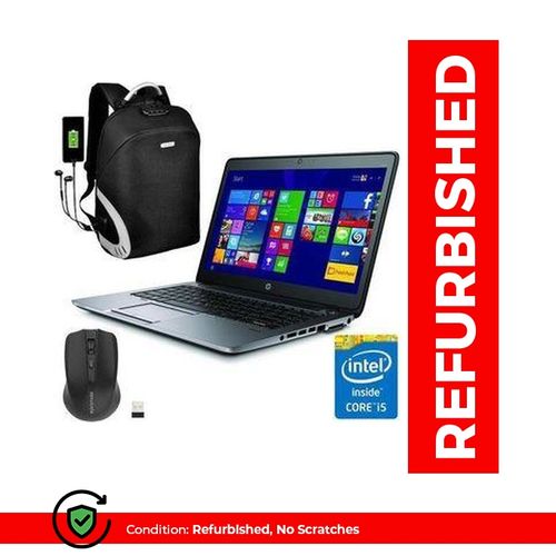 Hp Refurbished EliteBook 840 Core i5 16GB RAM 500GB HDD Free Anti Theft Bag - Black (6MTHS WRTY)
