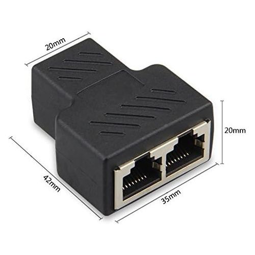 1 to 2 LAN Ethernet Network Cable RJ45 Splitter adapter