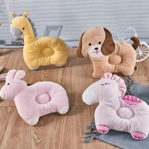 Baby Cartoon Cotton Head Protect Pillow Breathable Washable Biteproof Headrest