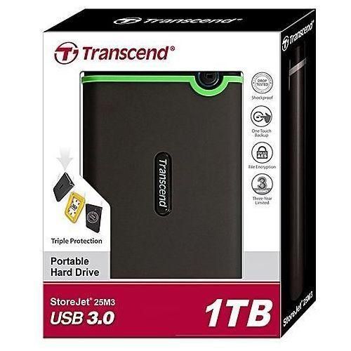 Transcend 1TB USB 3.0 External Hard Drive - Black,Green
