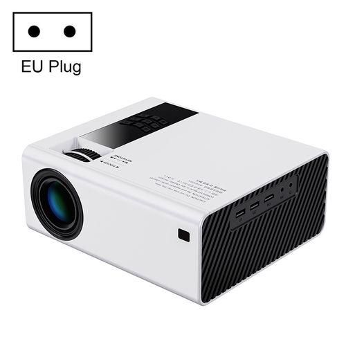 Y6 190ANSI 1024x600P LED Projector Support Screen Mirroring, EU PlugWhite