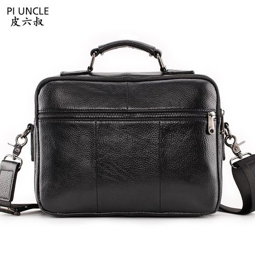Men's Cowhide Leather Briefcase Mens Genuine Leather Handbags Crossbody Bags High Quality Luxury Business Messenger Bags Laptop