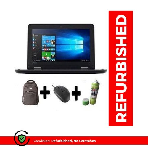 Lenovo Thinkpad Refurbished 11e,4GB RAM,320GB HDD Plus Bag, Mouse,cleaner -Black