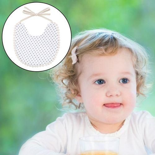 Feeding Bib Drooling Burp Apron Washable A White
