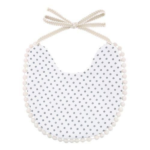 Feeding Bib Drooling Burp Apron Washable A White