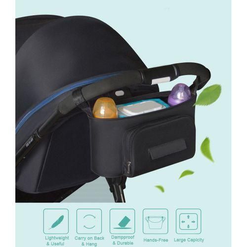 Baby Stroller Bag Organizer Bag Soild Color Mama Carriage