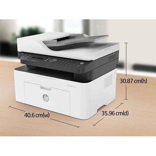 Hp Laser Mfp 137Fnw (4Zb84A) - Black & White