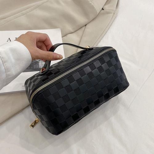Korean Version Of The Accordion PU Pillow Cosmetic Bag