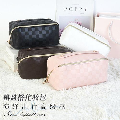 Korean Version Of The Accordion PU Pillow Cosmetic Bag