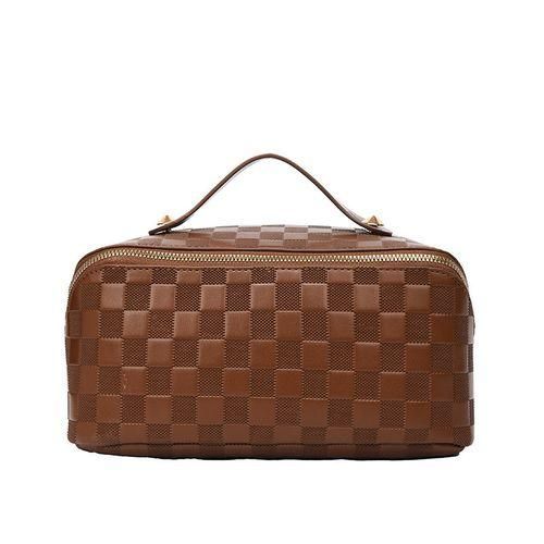 Korean Version Of The Accordion PU Pillow Cosmetic Bag