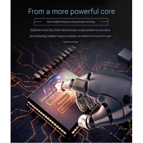 4G WiFi Router Dual-Band LTE Modem SIM Card Support 2.4GHz 300Mbps 2 LAN/WAN Ports for Home and Office - White