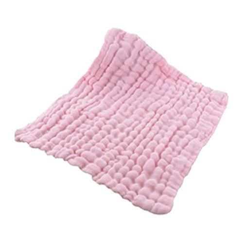 6 Layers Cotton Infant Hand Towel Baby Bibs Newborn Feeding Pink